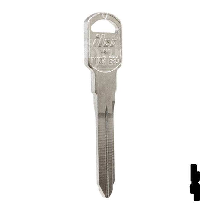 Uncut Key Blank | General Motors | P1107, B89 Automotive Key Ilco