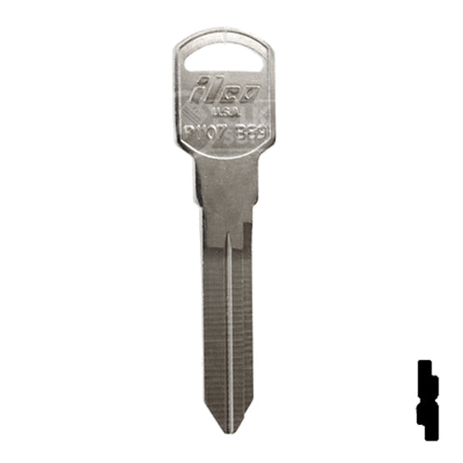 Uncut Key Blank | General Motors | P1107, B89 Automotive Key Ilco