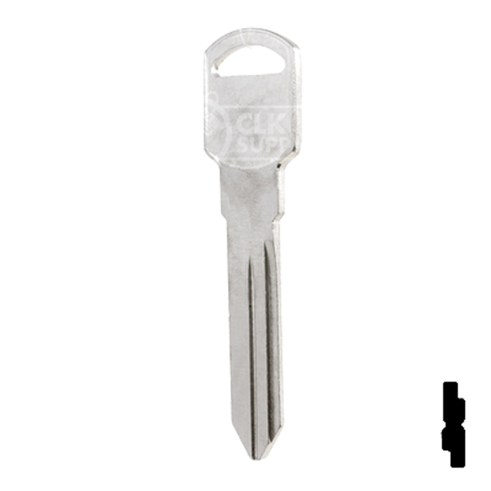 Uncut Key Blank | General Motors | P1107, B89 Automotive Key Ilco