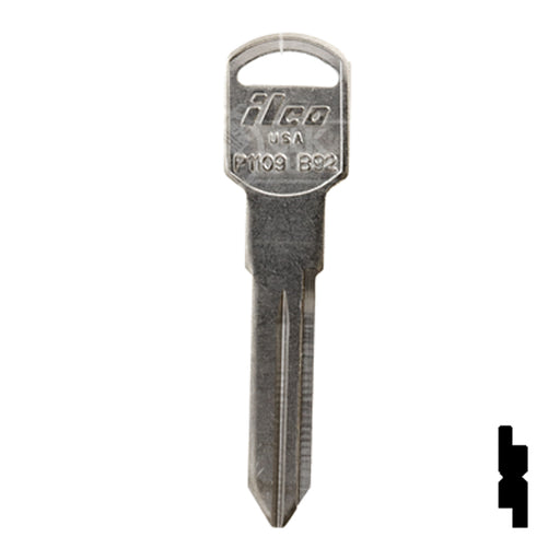 Uncut Key Blank | General Motors | P1109, B92 Automotive Key Ilco