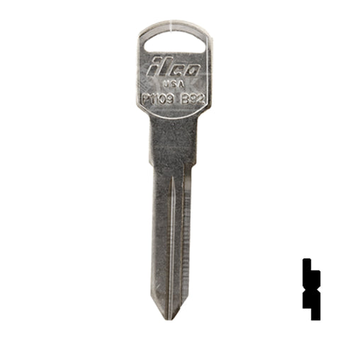 Uncut Key Blank | General Motors | P1109, B92