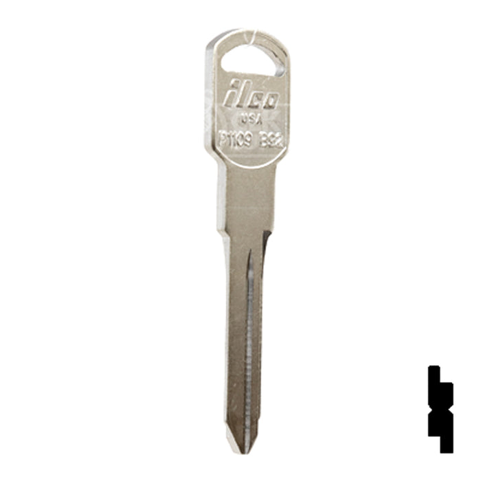 Uncut Key Blank | General Motors | P1109, B92 Automotive Key Ilco