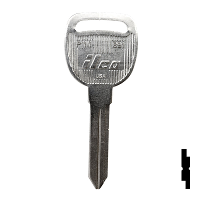 Uncut Key Blank | General Motors | P1111, B91 Automotive Key Ilco