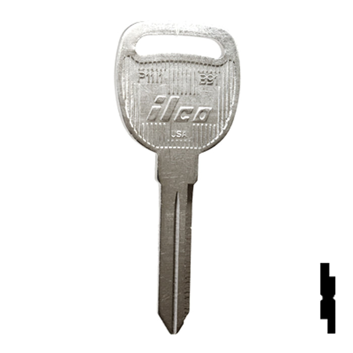 Uncut Key Blank | General Motors | P1111, B91 Automotive Key Ilco