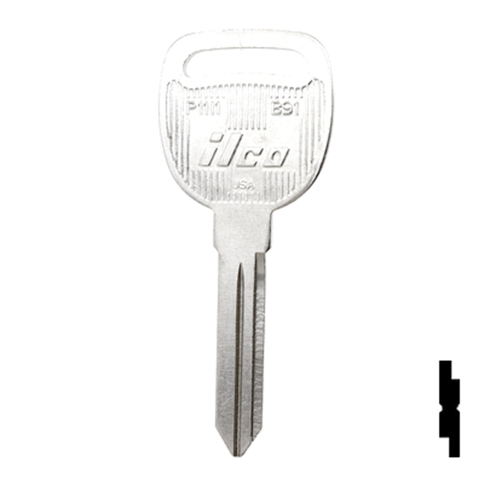 Uncut Key Blank | General Motors | P1111, B91 Automotive Key Ilco