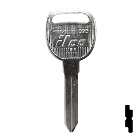 Uncut Key Blank | General Motors | P1112, B93