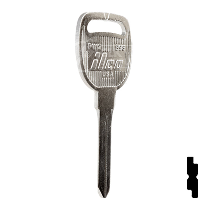 Uncut Key Blank | General Motors | P1112, B93 Automotive Key Ilco