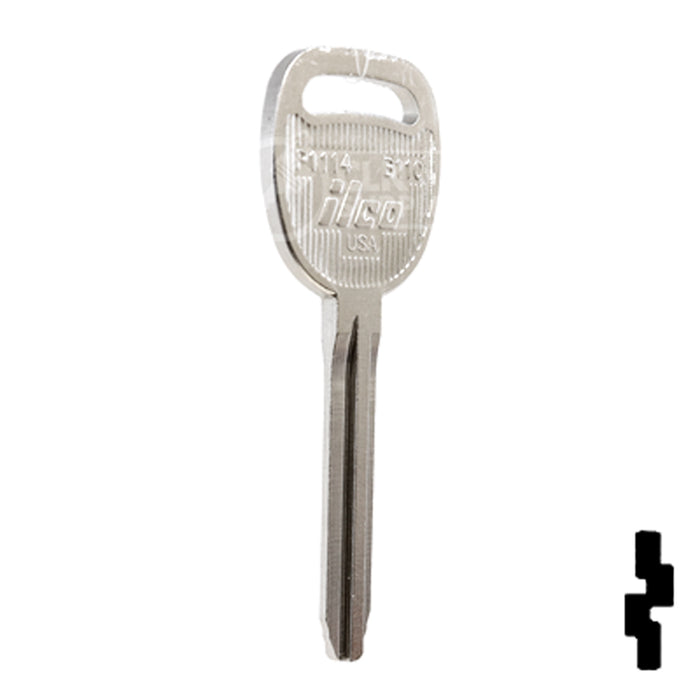 Uncut Key Blank | General Motors | P1114, B110 Automotive Key Ilco