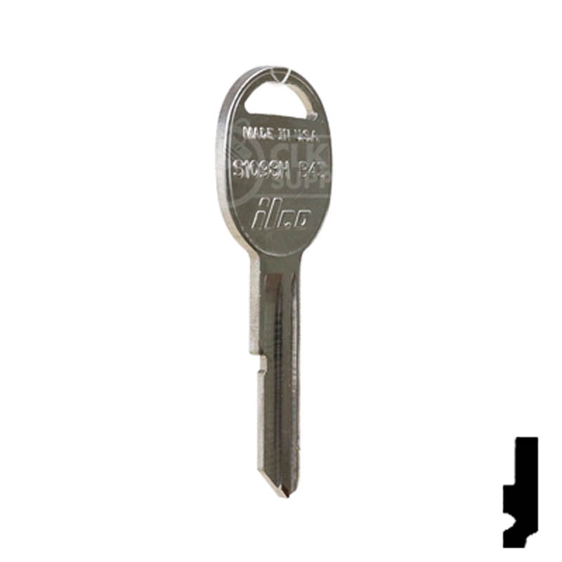Uncut Key Blank | General Motors | S1098H, B45 Automotive Key Ilco