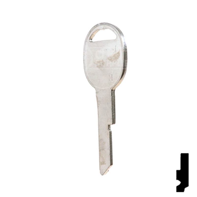 Uncut Key Blank | General Motors | S1098H, B45 Automotive Key Ilco