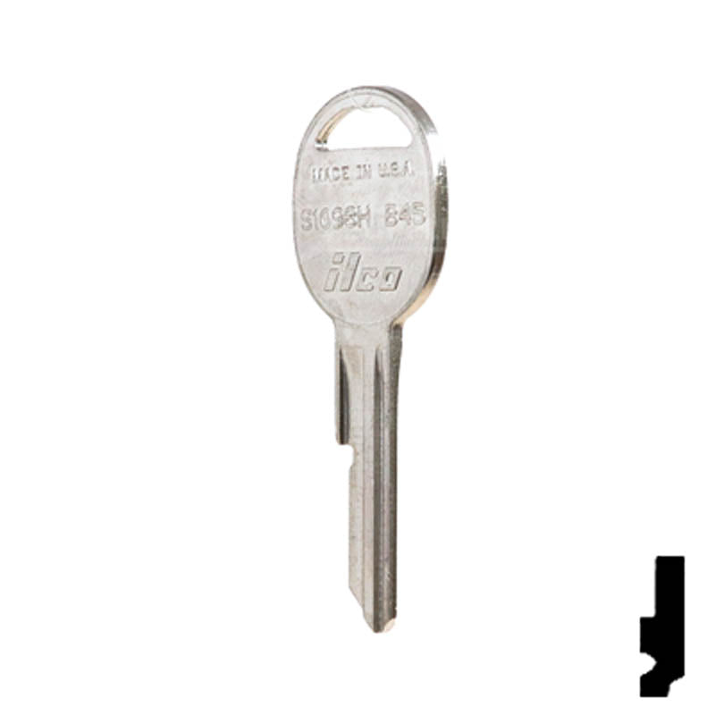 Uncut Key Blank | General Motors | S1098H, B45 Automotive Key Ilco