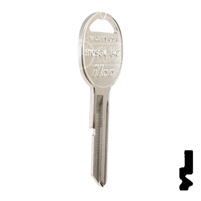 Uncut Key Blank | General Motors | S1098K, B47 Automotive Key Ilco