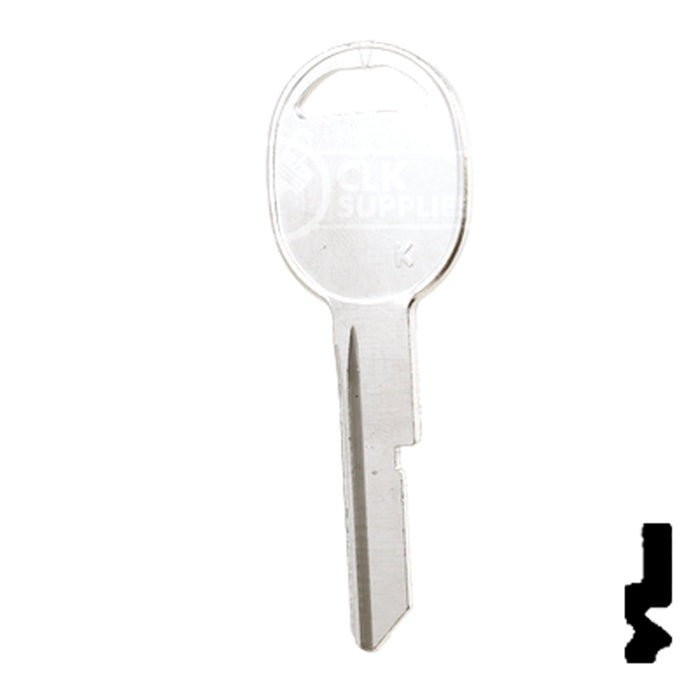 Uncut Key Blank | General Motors | S1098K, B47 Automotive Key Ilco