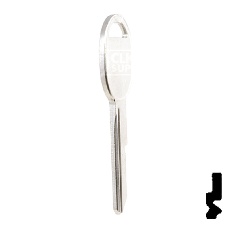 Uncut Key Blank | General Motors | S1098K, B47 Automotive Key Ilco
