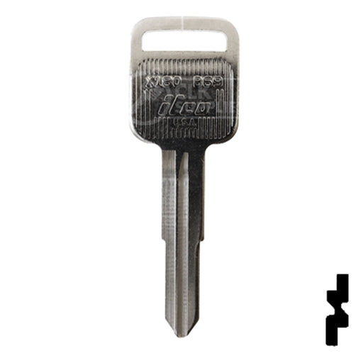 Uncut Key Blank | General Motors | X180, B69 Automotive Key Ilco