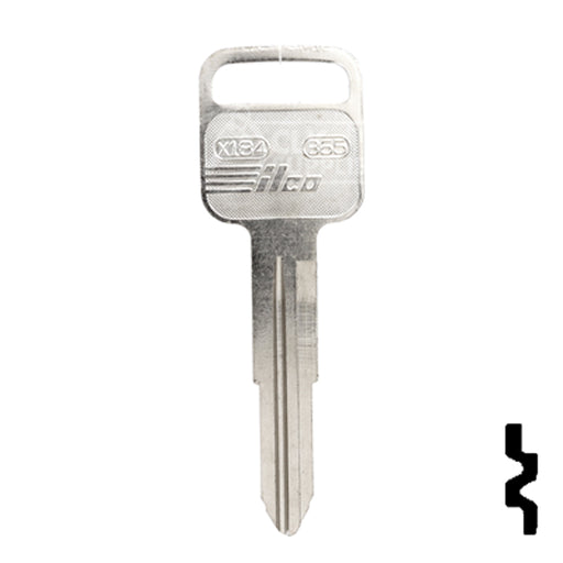 Uncut Key Blank | Geo, Honda, Isuzu | X184, B65 Automotive Key Ilco