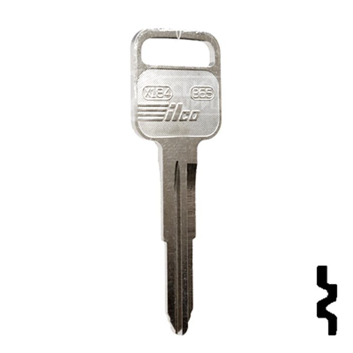 Uncut Key Blank | Geo, Honda, Isuzu | X184, B65 Automotive Key Ilco