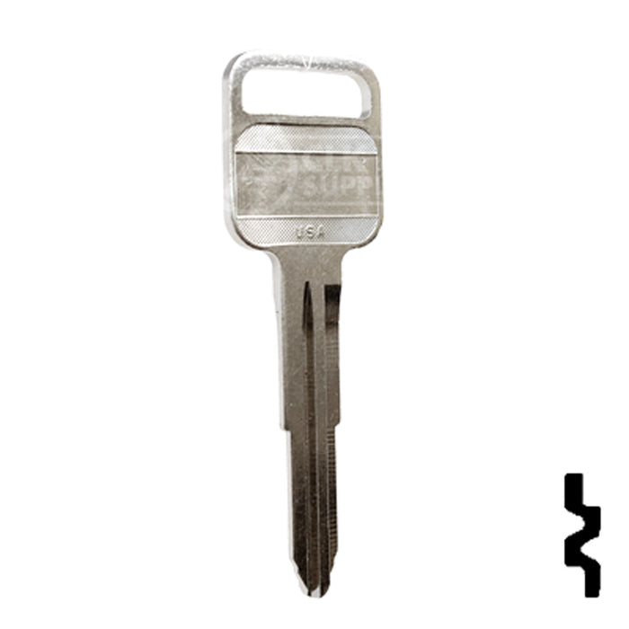 Uncut Key Blank | Geo, Honda, Isuzu | X184, B65 Automotive Key Ilco