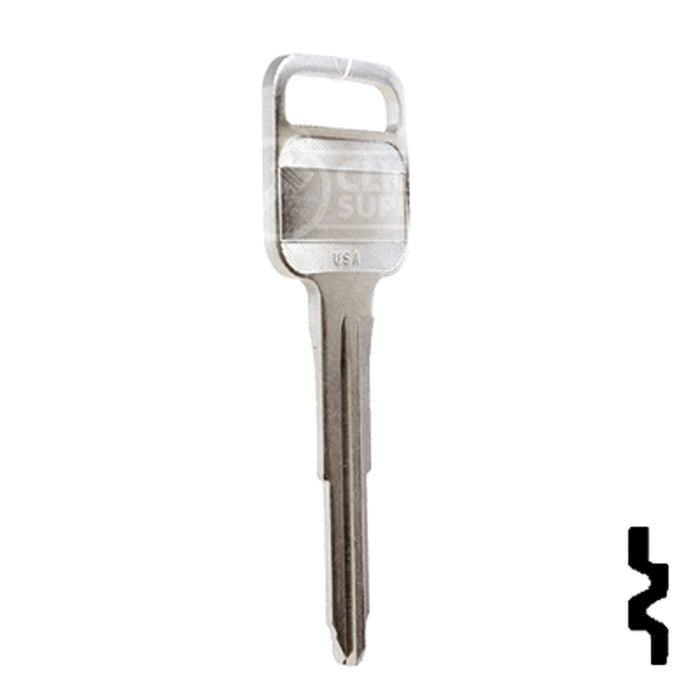 Uncut Key Blank | Geo, Honda, Isuzu | X184, B65 Automotive Key Ilco