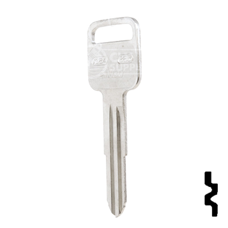 Uncut Key Blank | Geo, Honda, Isuzu | X184, B65 Automotive Key Ilco