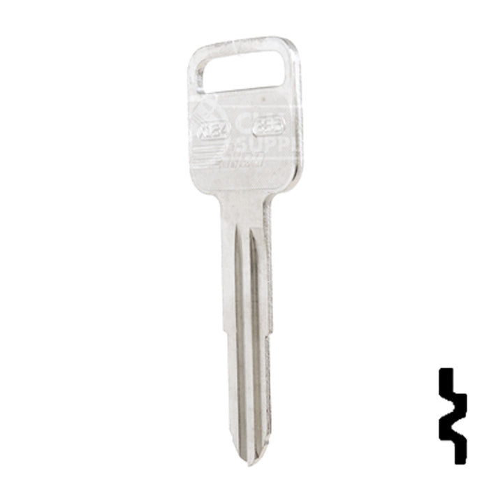 Uncut Key Blank | Geo, Honda, Isuzu | X184, B65 Automotive Key Ilco