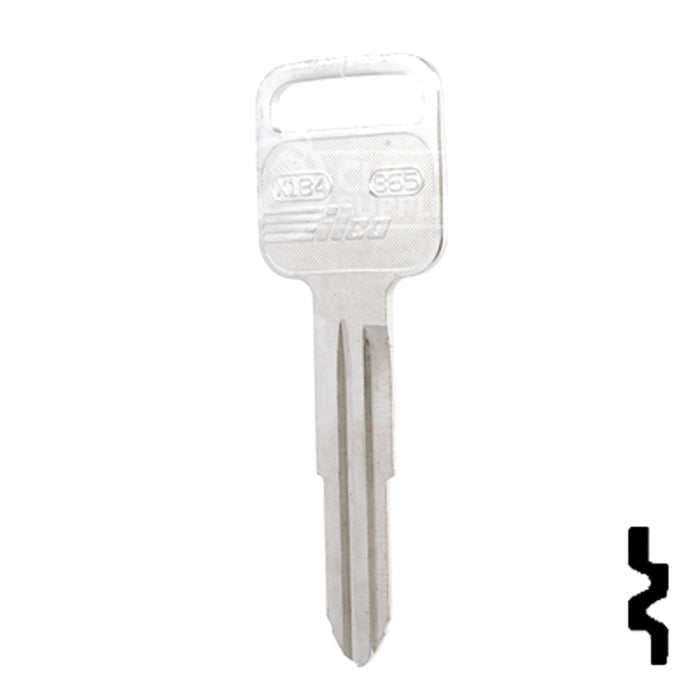 Uncut Key Blank | Geo, Honda, Isuzu | X184, B65 Automotive Key Ilco