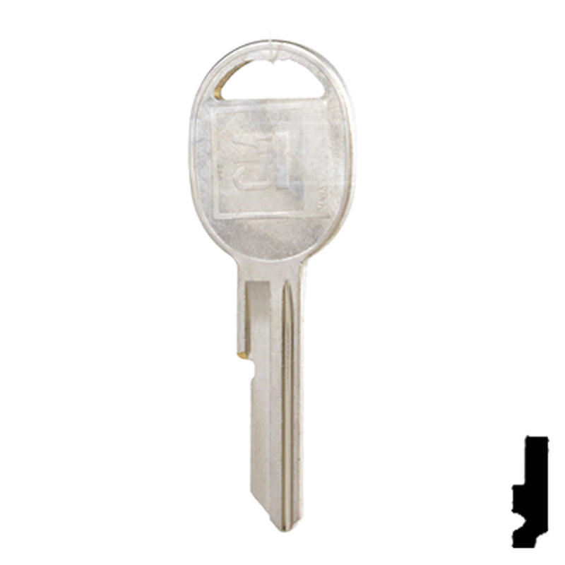 Uncut Key Blank | GM | B45, S1098H Automotive Key Strattec