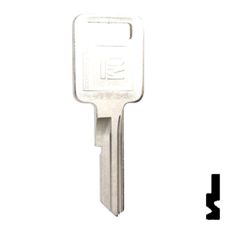 Uncut key Blank | GM | B48, P1098A Automotive Key Strattec
