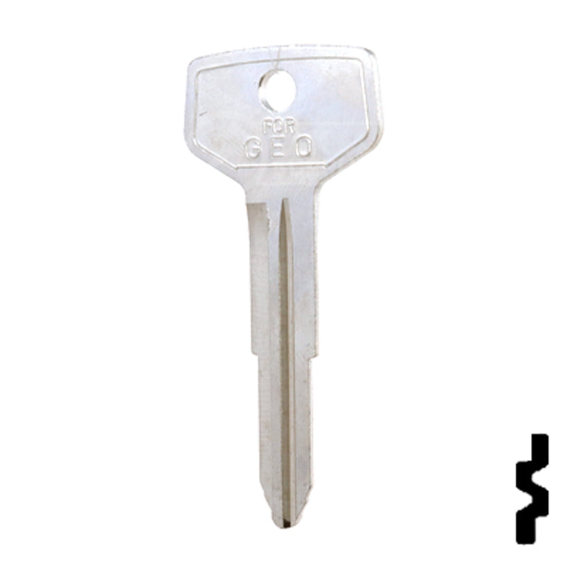 Uncut Key Blank | GM, Geo | B72-NP, X192 Automotive Key JMA USA