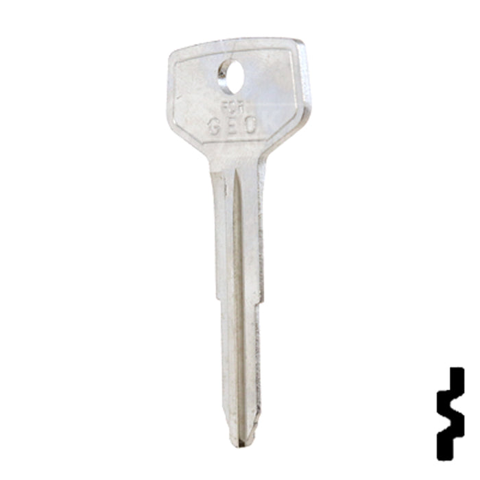 Uncut Key Blank | GM, Geo | B72-NP, X192 Automotive Key JMA USA