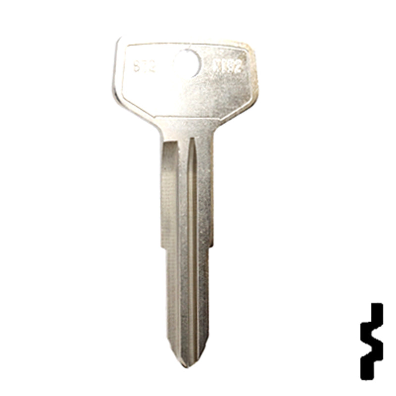 Uncut Key Blank | GM, Geo | B72-NP, X192 Automotive Key JMA USA