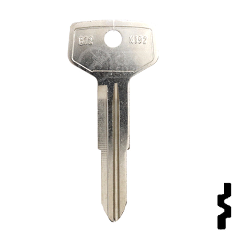 Uncut Key Blank | GM, Geo | B72-NP, X192 Automotive Key JMA USA