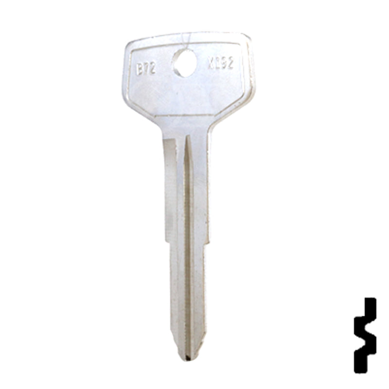 Uncut Key Blank | GM, Geo | B72-NP, X192 Automotive Key JMA USA