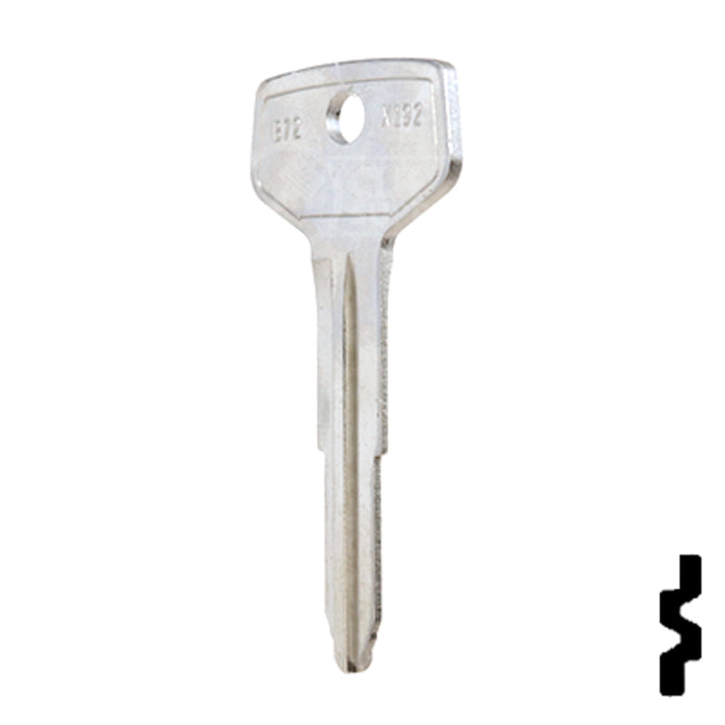 Uncut Key Blank | GM, Geo | B72-NP, X192 Automotive Key JMA USA