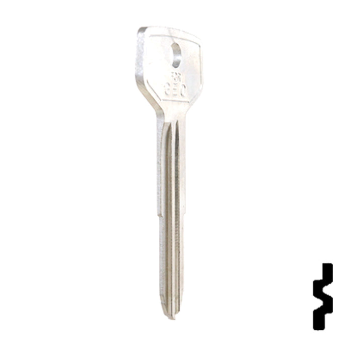 Uncut Key Blank | GM, Geo | B72-NP, X192 Automotive Key JMA USA