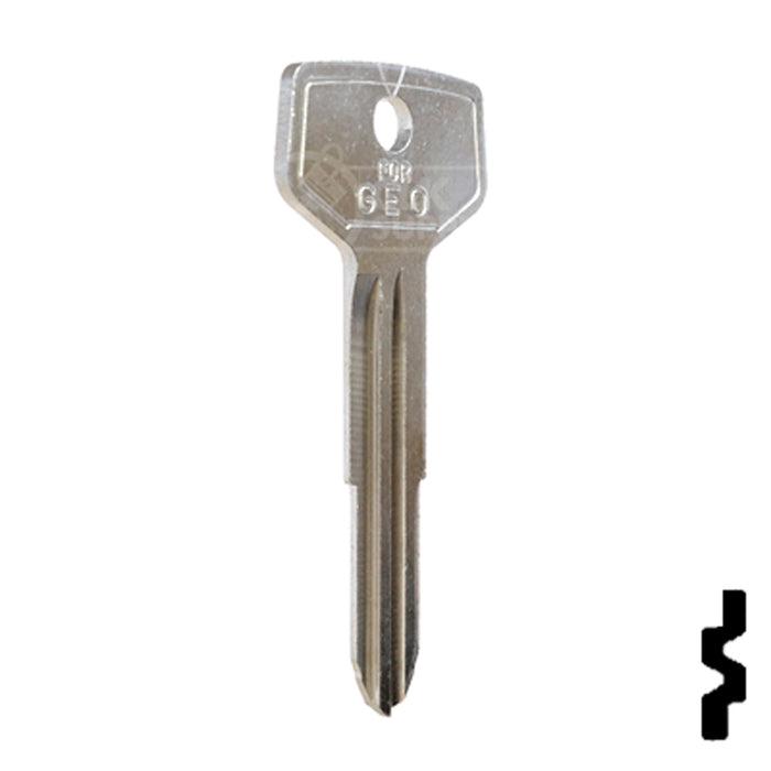 Uncut Key Blank | GM, Geo | B72-NP, X192 Automotive Key JMA USA