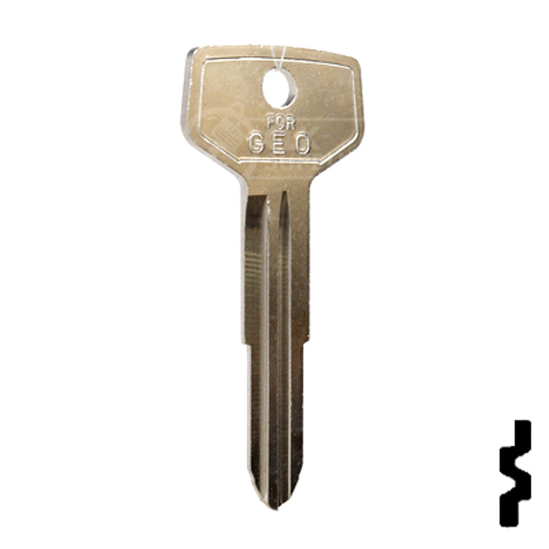 Uncut Key Blank | GM, Geo | B72-NP, X192 Automotive Key JMA USA
