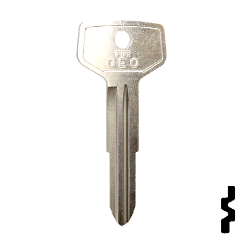Uncut Key Blank | GM, Geo | B72-NP, X192 Automotive Key JMA USA