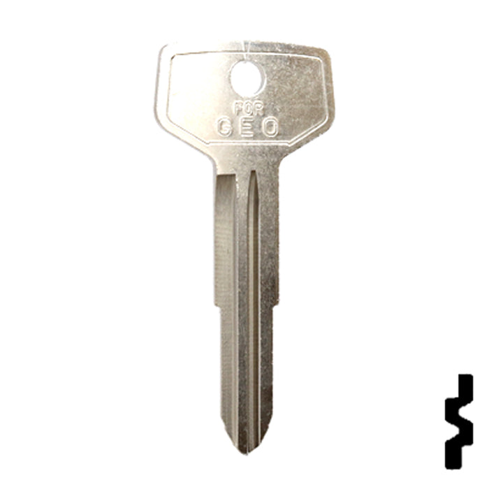 Uncut Key Blank | GM, Geo | B72-NP, X192 Automotive Key JMA USA