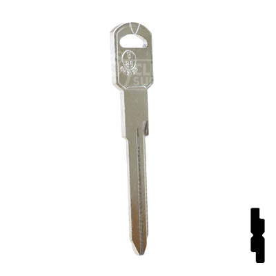 Uncut Key Blank | GM Key | B86, P1106 Automotive Key JMA USA