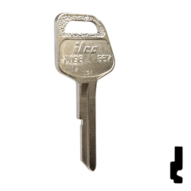 Uncut Key Blank | GM | S1098WD Automotive Key Ilco