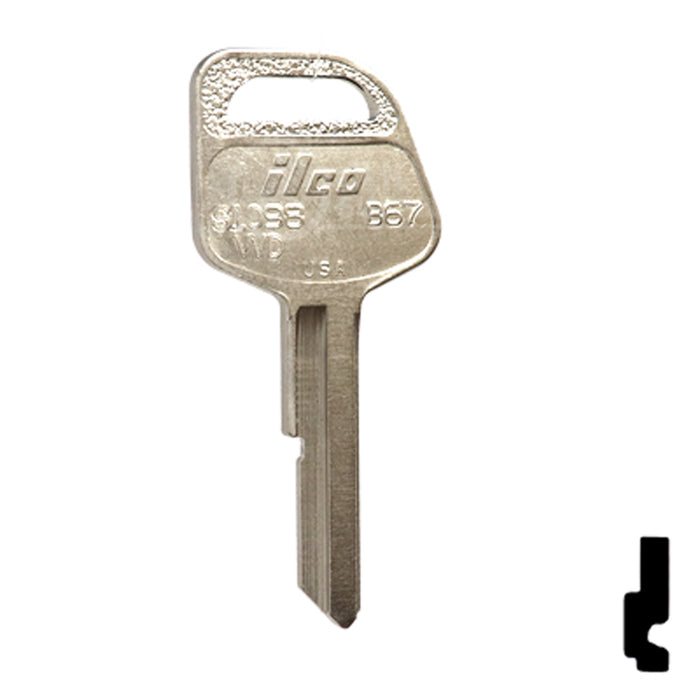 Uncut Key Blank | GM | S1098WD Automotive Key Ilco