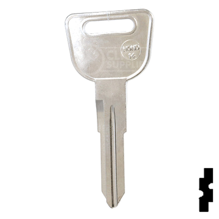 Uncut Key Blank | Honda | HD98-NP, HOND-14 Automotive Key JMA USA