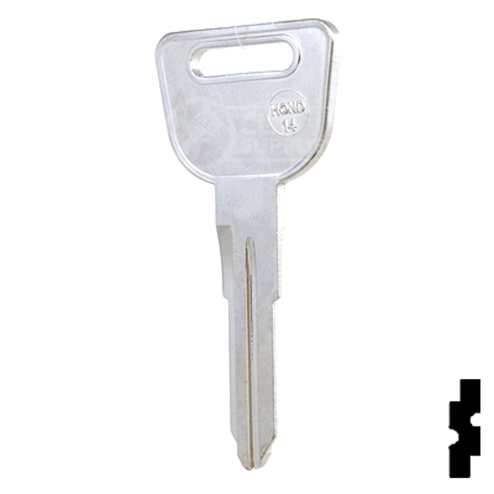 Uncut Key Blank | Honda | HD98-NP, HOND-14 Automotive Key JMA USA