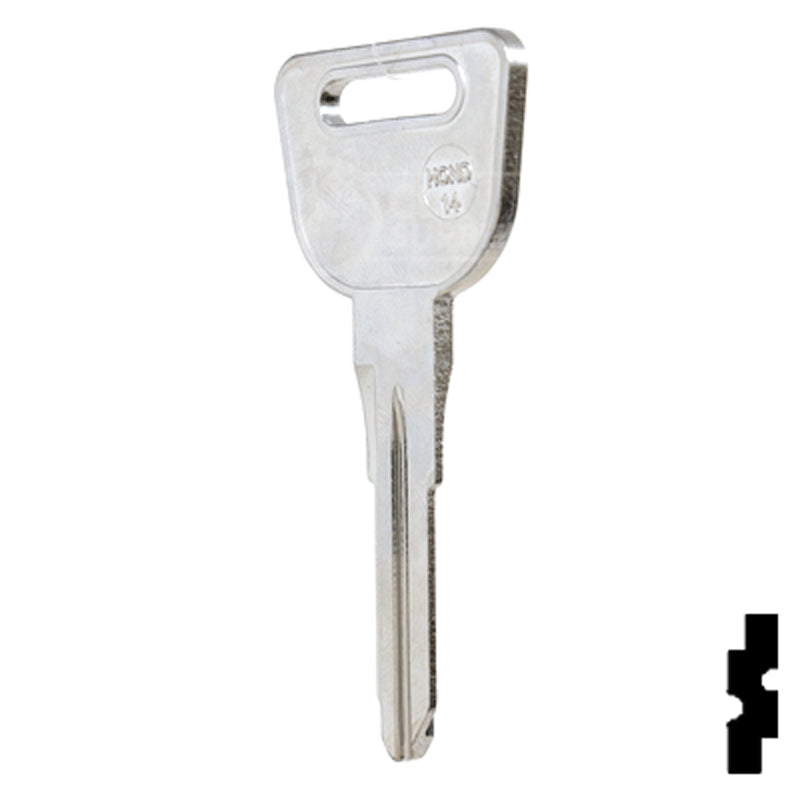 Uncut Key Blank | Honda | HD98-NP, HOND-14 Automotive Key JMA USA