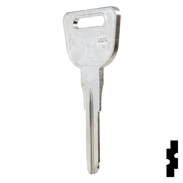 Uncut Key Blank | Honda | HD98-NP, HOND-14 Automotive Key JMA USA