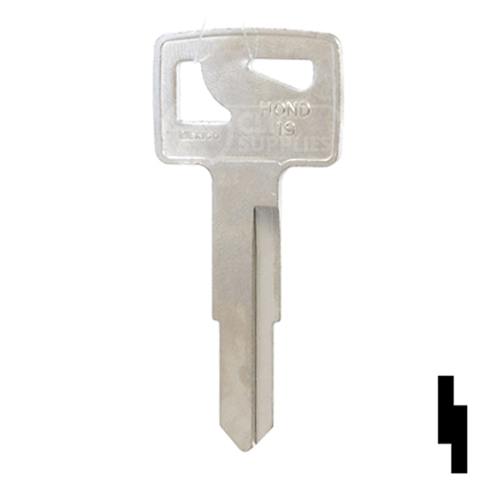 Uncut Key Blank | Honda | HOND-19, HO58 Automotive Key JMA USA