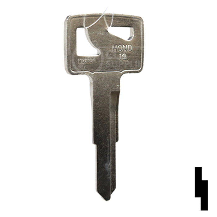 Uncut Key Blank | Honda | HOND-19, HO58 Automotive Key JMA USA