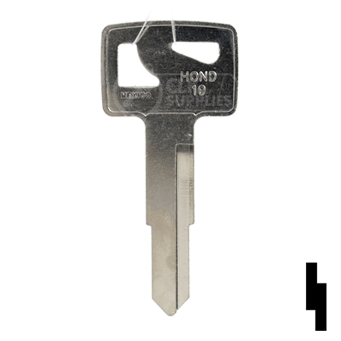 Uncut Key Blank | Honda | HOND-19, HO58 Automotive Key JMA USA