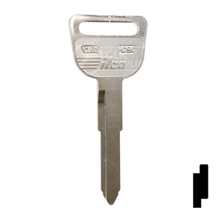 Uncut Key Blank | Honda | X181, HD90 Automotive Key Ilco